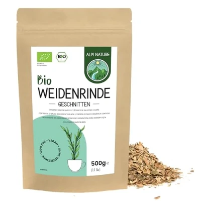 Imagen de Té de Corteza Sauce Blanco Orgánica 500g Alpi Nature, Cortada, Suelto, para la Preparación y Hierbas