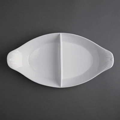 Imagen de Olympia Juego de 6 platos ovalados divididos (290 x 160 mm, porcelana)