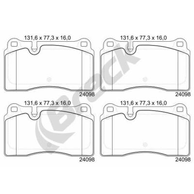 Imagen de BRECK 24098 00 551 10 Juego de pastillas freno cerámica preparado para indicador desgaste con accesorios SEAT: Leon III Hatchback, ST
