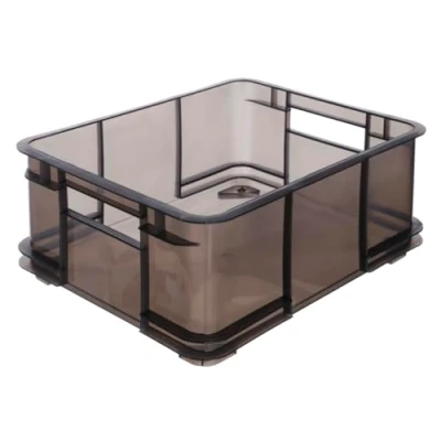 Imagen de keeeper Caja de almacenamiento EURO BOX, colección Bruno ECO, tamaño L, 43x35x17,5, Gris translúcido