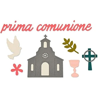Imagen de Sizzix Thinlits Troqueles 9PK Prima Comunione (First Communion)