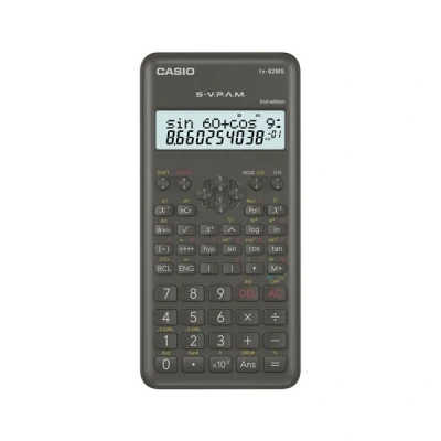 Imagen de Calculadora científica Casio FX 82MS 2, S V.P.A.M., 240 funciones, Editor de datos STAT, Negro