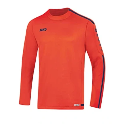 Imagen de JAKO Striker 2.0 Camiseta de Entrenamiento para Hombre, Todo el año, Color Naranja/Azul, tamaño Large