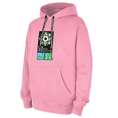 Imagen de FIFA Sudadera con Capucha Unisex Oficial de la Copa del Mundo Fútbol 2023 para Adultos, Rosa (Paquete 1)