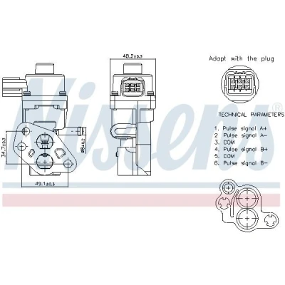 Imagen de NISSENS 98341 Válvula EGR sin radiator