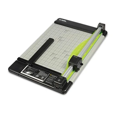 Imagen de CARL Recortadora de papel rotativa resistente 15 pulgadas 12220, negro y plateado