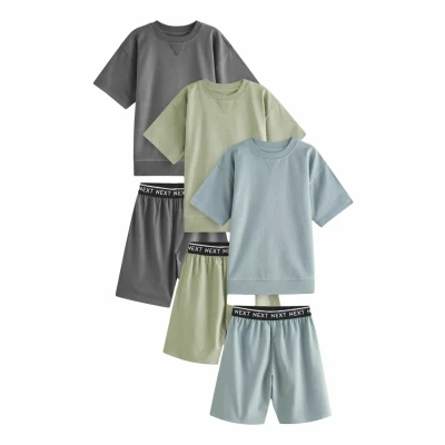 Imagen de Next 3 PACK Regular FIT Pijama para niños, Talla: 15a, Sage green