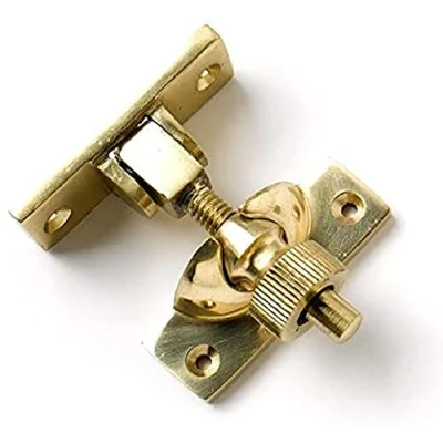 Imagen de Merriway BH05731 Brighton Style Screw Down Sash Window Fastener Lock, Polished Brass