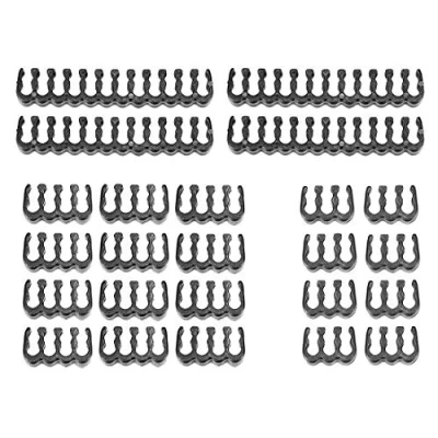 Imagen de 24 piezas de peine para cable 3 mm longitud hasta 3,4 mm, color negro