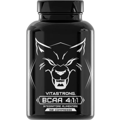 Imagen de Aminoácidos Ramificados BCAA 4.1.1 Vitastrong L leucina, isoleucina, valina 100% Puri con Vitamina B6 Suplemento Pre y Post Workout