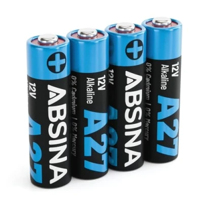 Imagen de ABSINA 4X Pila 27A 12V Mando Garaje y Mucho más Pilas Alkaline Mini a Prueba de Fugas Larga duración Pila, A27, Garaje,