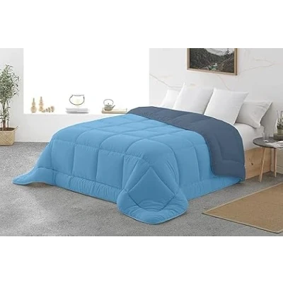 Imagen de Energy Colors Textil Hogar Relleno, Edredón nórdico Bicolor/Reversible 350 Gramos (Azul Turquesa, Cama 135 (220 x 220 cm))