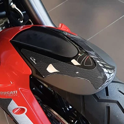 Imagen de Resin Bike Adhesivos de Moto Compatibles con Ducati Multistrada V4 2021. Protección Guardabarros Delantero Choques y Arañazos Moto. Adhesivo 3D Resinado Made in Italy