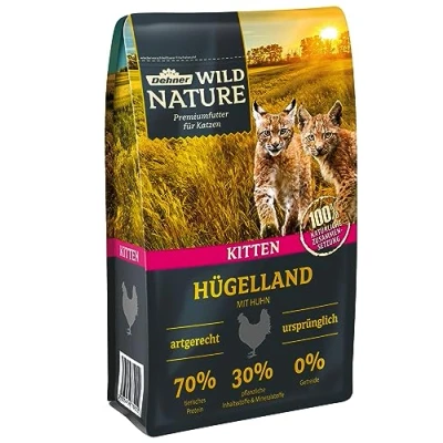 Imagen de Dehner Wild Nature Comida para Gatos pequeños sin Cereales, jóvenes, Pollo, 1,5 kg