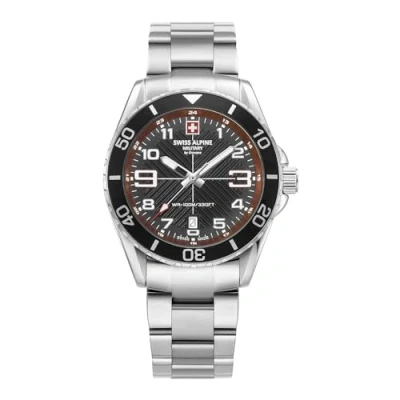 Imagen de swiss alpine military Reloj analógico de cuarzo 7029.1 para hombre, acero inoxidable, Acero/acero/Sw rojo 1136sam, Pulsera