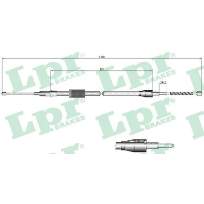 Imagen de LPR C0035B Cable de Freno Mano 1075/814 Tambor