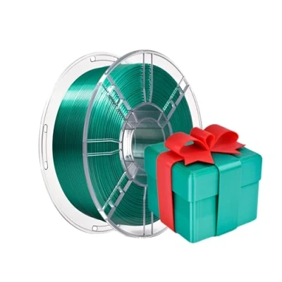 Imagen de PLA+ Filamento 3D de 1,75 mm, PLA Plus, precisión dimensional +/ 0,02 bobina 1 kg (2,2 LBS) impresión para impresora (Verde Seda)