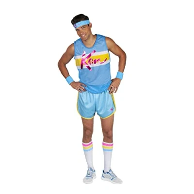 Imagen de RUBIES Disfraz Ken deportista para hombre, camiseta, pantalones, calzetines, muñequeras y banda la cabeza. Oficial Mattel, Navidad, Carnaval, Halloween, Despedidas de soltero, cumpleaños