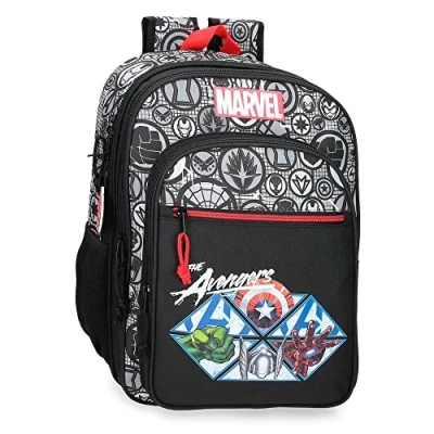Imagen de Marvel Avengers Los Vengadores Heroes Mochila Adaptable Negro 25x32x12 cms Poliéster 9,6L
