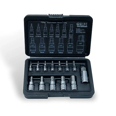Imagen de CCLIFE 13pcs juego de llaves hexagonales métricas 2mm 14mm, S2 primera calidad acero aleación，para llave dinamométrica y taladro