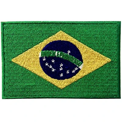 Imagen de Bandera de Brasil Parche Bordado Aplicación con Plancha