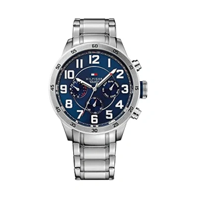 Imagen de Tommy Hilfiger Reloj Analógico de Cuarzo multifunción para hombre con Correa en Acero Inoxidable plateada 1791053