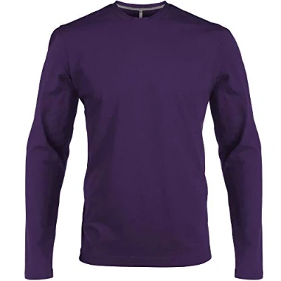 Imagen de Kariban Herren Langarm Rundhals T Shirt/Purple, S