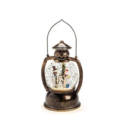 Imagen de Konstsmide Farol con luz led diseño de 3 Velas y Relleno Agua, para Uso en Interiores (IP20). Funciona Pilas