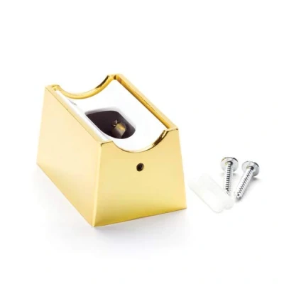 Imagen de Portalámparas S14d para Osram Ledinestra Ralina (70 x 47 40 mm), 230 V, base de metal compatible con bombillas LED, máx. 35 W, 60 S14d, 500 mm, Linestra, latón, oro