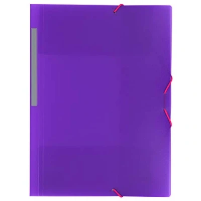 Imagen de Grafoplás 4801235－Carpeta con gomas, 3 solapas y color violeta, tamaño Folio