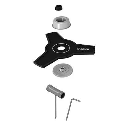 Imagen de Bosch Home and Garden juego de cuchillas para desbrozadora a batería (1 cuchilla metal; diámetro corte: 23 cm; en caja cartón)