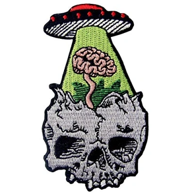 Imagen de Parche termoadhesivo para la ropa, diseño de Perder mente Cerebro perdido en UFO