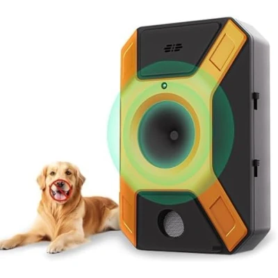 Imagen de WUGEIN Antiladridos para Perros,Ahuyentador de Perros Ultrasonidos,3 Frecuencias Ajustables Ahuyentador Potente,33 Pies Ultrasónico Disuasivos Collar