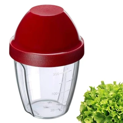 Imagen de Westmark Dispensador de aderezos/Shaker con Escala medición, Disco mezclador extraíble y Boquilla cerrada, Capacidad: 0,5 l, Plástico, Sin BPA, Mezcla, Color: translúcido/Rojo, 2435227R