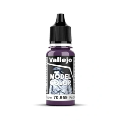 Imagen de Vallejo Model Color Pintura Acrílica Morado (Purple) Acabado Mate, 18 ml. Autonivelante y Sistema BSL para Modelismo Figuras