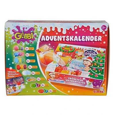 Imagen de Simba Glibbi 105953614 Calendario de Adviento, 24 sorpresas, juguete para bañera, diversión en el baño, bomba, glibber, slime, bola a partir 3 años