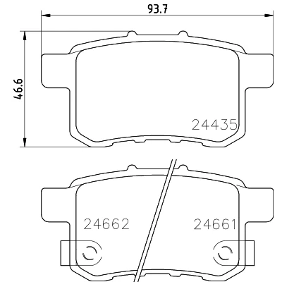 Imagen de HELLA 8DB 355 013 631 Juego de pastillas freno con avisador acústico desgaste accesorios HONDA: ACCORD 8, 8 Kombi