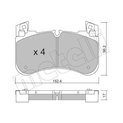 Imagen de METELLI 22 1251 0 Juego de pastillas freno preparado para indicador desgaste LAND ROVER: Range Rover Sport, 4, Discovery 5