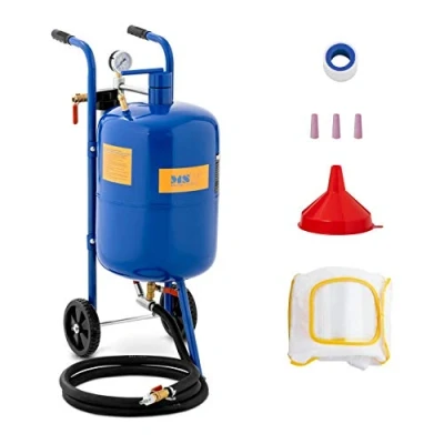 Imagen de MSW Máquina de Chorro Arena Sandblaster Móvil MS40A (Tamaño del depósito: 40 L, Manguera 2,5 m, Con Ruedas, Presión trabajo: 8,6 bar)