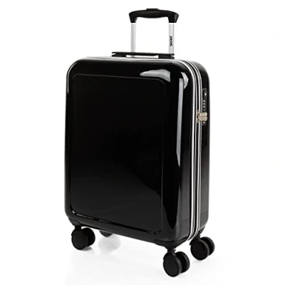 Imagen de SKPAT Maletas de Viaje Cabina 55x40x20 Equipaje Mano Avion Trolley Duradero Ligero Ruedas Silenciosas. Candado Combinacion TSA, Negro