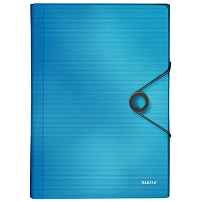 Imagen de LEITZ 45791030 Carpeta acordeón SOLID PP con 6 separadores más 1 extra ancho DIN A4 color azul