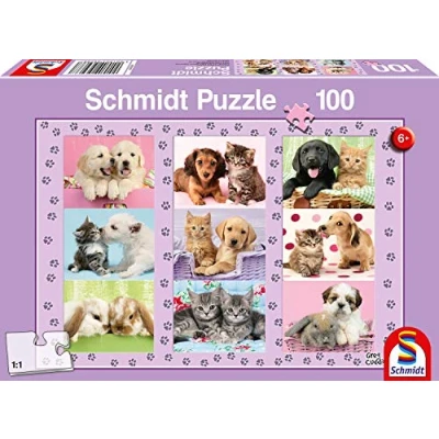 Imagen de Schmidt Mis Amigos Animales Puzzle Infantil 100 Piezas, Multicolor (SCH56268)