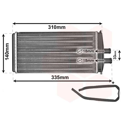 Imagen de VAN WEZEL 76006016 Radiador de Calefaccion SKODA: Felicia 1 Pickup