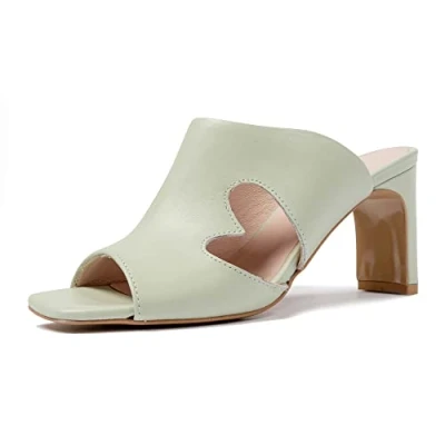 Imagen de L37 HANDMADE SHOES Endless Summer, Sandalia de tacón Mujer, Verde, 37 EU