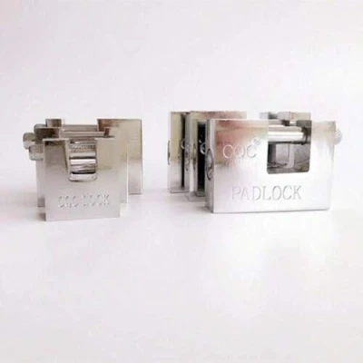 Imagen de Vogueing Tool candado de acero inoxidable, resistente, antirrobo, 40 mm, seguridad con 3 llaves para contenedores envío, almacenes, garajes, camiones (1 pieza)