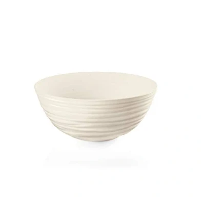 Imagen de Guzzini Tierra, cuenco L de plástico reciclado, recipiente Blanco Leche, Ø25 x H10,5 cm 3100ml 175025156