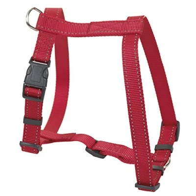 Imagen de CHAPUIS SELLERIE SLA338 Arnés Ajustable Reflectante de Perro Correa Reforzada Nailon Rojo Ancho 20 mm Dimensiones: 40 60 cm Talla M