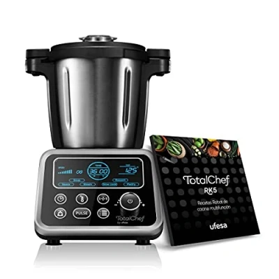 Imagen de Ufesa Totalchef Robot de Cocina con múltiples programas para cocinar, 1700W potencia, Pantalla LCD, Incluye recetario y báscula integrada, Jarra 3.5 l
