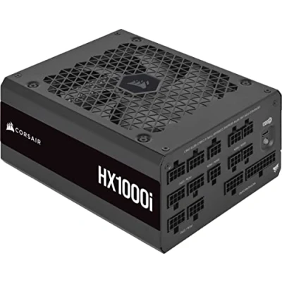 Imagen de Corsair HX1000i Fuente de Alimentación ATX Totalmente Modular Muy Bajo Nivel Sonoro Compatible con 3.0 y PCIe 5.0 Ventilador Rodamiento Dinámico Fluido 80 Plus Platinum Negro