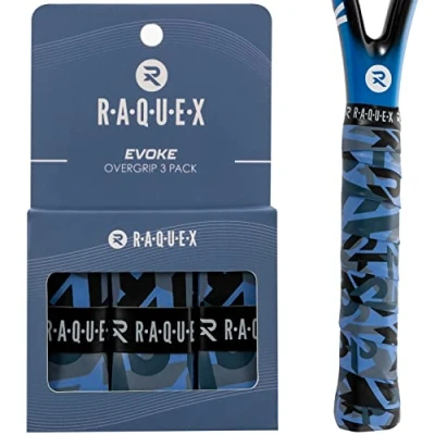 Imagen de Raquex Evoke Overgrip Over Grip para Raquetas de Padel, Tenis, bádminton y Squash. Paquete 3 Grips (Camuflaje Raquex)